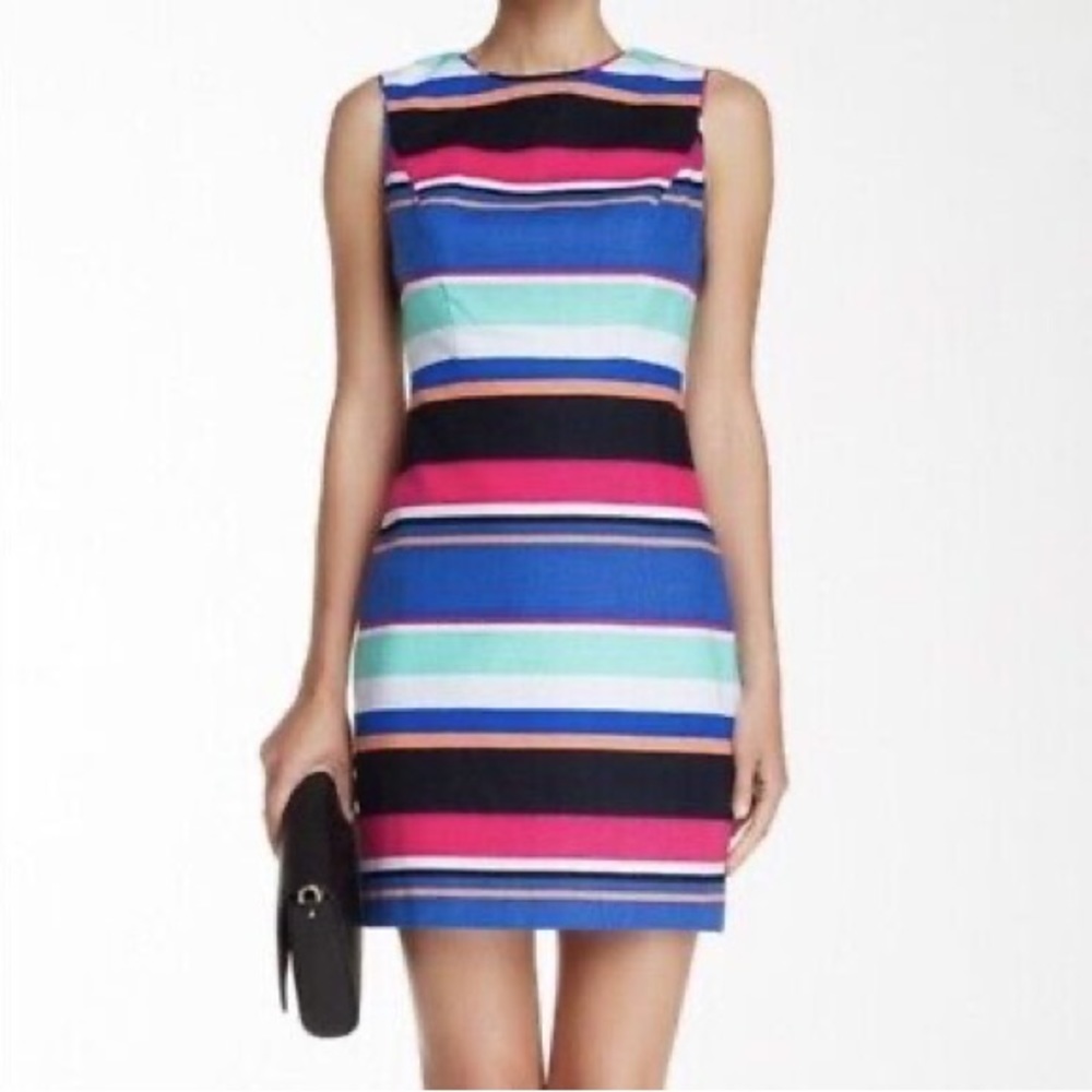 ♠️ Kate Spade Fitted Multi-Colored Striped Women’s Designer Dress